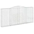 Paniers à gabions arqués 15 pcs 400x30x180/200 cm Fer galvanisé