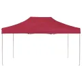 Tente de réception pliable Aluminium 4,5x3 m Bordeaux
