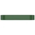 Lit surélevé de jardin Acier enduit de poudre 249x100x36cm Vert