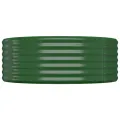 Lit surélevé de jardin Acier enduit de poudre 249x100x36cm Vert