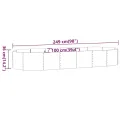 Lit surélevé de jardin Acier enduit de poudre 249x100x36cm Vert