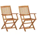 Ensemble à manger de jardin pliable 3 pcs Bois d'acacia solide