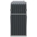 Porte-bûches anthracite 180x45x100 cm acier galvanisé