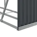 Porte-bûches anthracite 180x45x100 cm acier galvanisé
