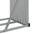 Porte-bûches anthracite 180x45x100 cm acier galvanisé