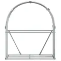 Porte-bûches gris clair 120x45x140 cm acier galvanisé