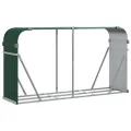 Porte-bûches vert 234x45x100 cm acier galvanisé