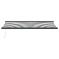 Auvent rétractable anthracite et blanc 5x3 m tissu et aluminium