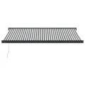 Auvent rétractable anthracite et blanc 4x3 m tissu et aluminium