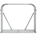 Porte-bûches gris clair 120x45x100 cm acier galvanisé