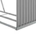 Porte-bûches gris clair 120x45x100 cm acier galvanisé