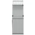 Porte-bûches argenté 120x45x140 cm acier galvanisé