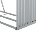 Porte-bûches argenté 120x45x140 cm acier galvanisé
