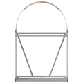Porte-bûches marron clair 80x45x120 cm acier galvanisé