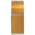 Porte-bûches marron clair 80x45x120 cm acier galvanisé