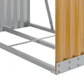 Porte-bûches marron clair 80x45x120 cm acier galvanisé