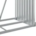 Porte-bûches marron clair 80x45x120 cm acier galvanisé
