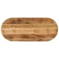 Dessus de table 140x50x2,5cm ovale bois massif de manguier brut