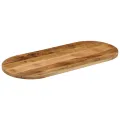 Dessus de table 140x50x2,5cm ovale bois massif de manguier brut
