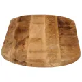 Dessus de table 140x50x2,5cm ovale bois massif de manguier brut