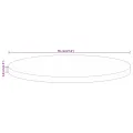 Dessus de table Ø 70x3,8 cm rond bois massif de manguier brut