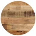 Dessus de table Ø 60x2,5 cm rond bois massif de manguier brut