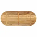 Dessus de table 100x40x3,8cm ovale bois massif de manguier brut