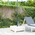 Couvercle de base de parasol blanc bois massif de pin