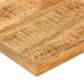 Dessus de table 80x80x2,5 cm bord vif bois massif manguier brut