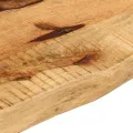 Dessus de table 60x20x2,5 cm bord vif bois massif manguier brut