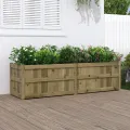 Jardinière 180x50x50 cm bois de pin imprégné