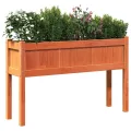 Jardinières 2 pcs avec pieds cire marron bois de pin massif