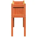 Jardinières 2 pcs avec pieds cire marron bois de pin massif