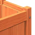 Jardinières 2 pcs avec pieds cire marron bois de pin massif