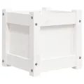 Jardinière blanc 31x31x31 cm bois de pin massif
