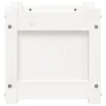 Jardinière blanc 31x31x31 cm bois de pin massif