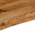 Dessus de table à bord vivant 80x20x3,8 cm bois massif manguier