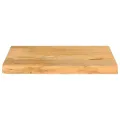 Dessus de table à bord vivant 60x20x3,8 cm bois massif manguier