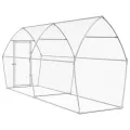 Cage pour poules argenté 400x105x182 cm acier galvanisé