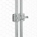 Cage pour poules argenté 400x105x182 cm acier galvanisé