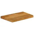 Dessus de table à bord vivant 50x40x2,5 cm bois massif manguier