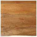 Dessus de table à bord vivant 80x80x2,5 cm bois massif manguier