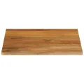 Dessus de table à bord vivant 80x80x2,5 cm bois massif manguier