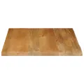 Dessus de table à bord vivant 80x80x2,5 cm bois massif manguier