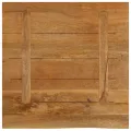 Dessus de table à bord vivant 80x80x2,5 cm bois massif manguier