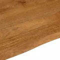 Dessus de table à bord vivant 80x80x2,5 cm bois massif manguier