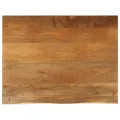 Dessus de table à bord vivant 100x80x2,5cm bois massif manguier
