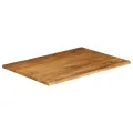 Dessus de table à bord vivant 100x80x2,5cm bois massif manguier