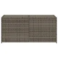 Boîte de rangement de jardin gris 283L résine tressée