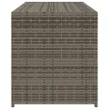 Boîte de rangement de jardin gris 283L résine tressée